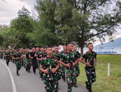 Bina Fisik Prajurit Yonif 7 Marinir Laksanakan Lari 7 Km