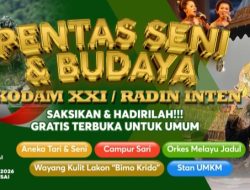 Hadiri Dan Meriahkan, Kodam XXI/Raden Inten Gelar Pentas Kesenian Dan Budaya Di Bandar Lampung