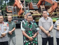 Kasdam XXI/RI Hadiri Press Release Terkait Tambang Emas Ilegal Di Way Kanan