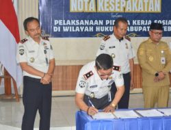 Penandatanganan Nota Kesepakatan Pelaksanaan Pidana Kerja Sosial di Wilayah Hukum Kabupaten Tebo