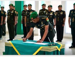 Pangdam XXI/Radin Inten Pimpin Tradisi dan Sertijab Pejabat Kodam