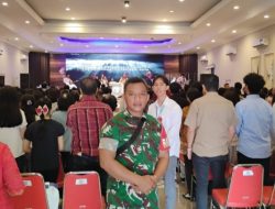 Babinsa Kelurahan Jagabaya III, Sertu Sugiyanto dari Koramil 410-04/TKT Ikut pengaman Hari Isa  Al Masih