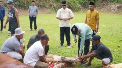 Ratusan Warga Binaan Lapas Narkotika Bandar Lampung  Laksanakan Sholat Hari Raya Idul Adha dan Sembelih 10 Hewan Kurban