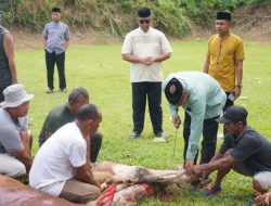 Ratusan Warga Binaan Lapas Narkotika Bandar Lampung  Laksanakan Sholat Hari Raya Idul Adha dan Sembelih 10 Hewan Kurban