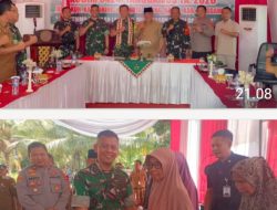 Kasrem 043/Gatam Sambut Tim Wasev Pusterad Tinjau Lokasi TMMD ke-128 Pekon Kalimiring