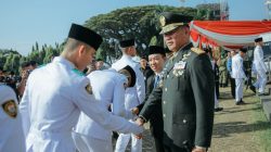 Pemprov Lampung Gelar Upacara Peringatan Hari Lahir Pancasila, Bertindak sebagai Inspektur Upacara Pangdam XXI/Radin Inten Mayor Jenderal TNI Kristomei Sianturi