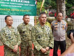 Kasrem 043/Gatam Pimpin Ground Breaking Pembangunan 30 Jembatan Perintis Garuda Tahap V dan VI Di Provinsi Lampung.