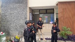 Jamin Keamanan Ibadah Minggu, Detasemen Gegana Satbrimob Polda Lampung Laksanakan Patroli Dialogis di Sejumlah Gereja