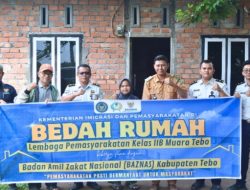 Perkuat Sinergi Sosial dan Pembinaan Warga Binaan, Lapas Muara Tebo Tinjau Lokasi Program Bedah Rumah Bersama Baznas Kabupaten Tebo