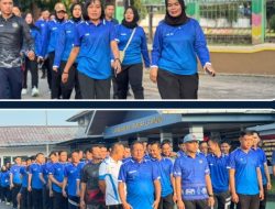 Jalan Sehat Bersama, Kalapas Pimpin Jajaran Jaga Kebugaran dan Bersihkan Lingkungan