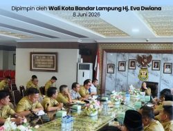 Wali Kota Bandar Lampung,Hj Eva Dwiana, Memimpin Rapat Persiapan HUT Kota Bandar Lampung Dan Penguatan Kebersihan Lingkungan