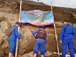 Polda Lampung Pasang Imbauan di Krakatau, Nelayan Diminta Jauhi Kawasan Gunung Anak Krakatau