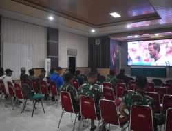 Korem 043/Gata Jadikan Nobar Piala Dunia 2026 Ajang Silaturahmi Dengan Masyarakat