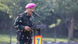 Danbrigif 4 Mar/BS Tekankan Soliditas dan Karakter Prajurit “JAWARA“ pada Apel Gabungan di Lampung