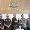 Perkuat Sinergitas Penegakan Hukum, Kapolda Lampung Silaturahmi ke Kejaksaan Tinggi