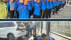 Tingkatkan Kebugaran dan Kepedulian Lingkungan, Kepala Lembaga Pemasyarakatan Kelas 1 Bandar Lampung Pimpin Pembinaan Jasmani dan Kerja Bakti Bersama