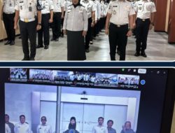 Perkuat Kedisiplinan dan Integritas Pelayanan, Jajaran Lembaga Pemasyarakatan Kelas 1 Bandar Lampung Ikuti Apel Bersama Secara Daring