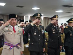 Kasrem 043/Gatam Hadiri Pengukuhan Paskibraka Provinsi Lampung 2026