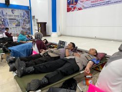 Aksi Kemanusiaan, Personel Satuan Brimob Polda Lampung Ikuti Donor Darah Sambut HUT Lalu Lintas Bhayangkara
