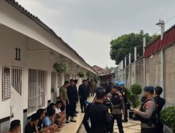Brimob Lampung Perketat Pengamanan Razia Gabungan di Lapas Narkotika Bandar Lampung