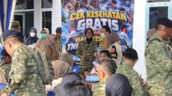 Bazar TNI dan Pemeriksaan Kesehatan Gratis Meriahkan HUT ke-81 TNI di Lanal Lampung