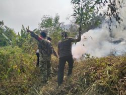 HUT TNI ke 81 , Dandim 0410/KBL dan Jajaran Gelar Kerja bakti di Pasar Tamin