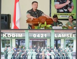 “GERAK CEPAT DANREM 043/GATAM! SEHARI USAI RETREAT PRESIDEN, LANGSUNG SAMPAIKAN ARAHAN KE KODIM 0421/LAMPUNG SELATAN”