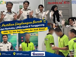 Pastikan Lingkungan Bersih dari Narkoba, LPKA Kelas II Tenggarong Gelar Tes Urin bagi Pegawai dan Anak Binaan