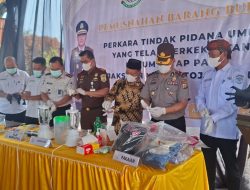 Kepala Lapas Kelas IIB Ampana Hadiri Pemusnahan Barang Bukti di Kejaksaan Negeri Tojo Una-Una