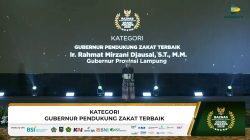 Gubernur Mirza Kembali Raih Grand BAZNAS Awards 2026, Perkuat Ekosistem Zakat Produktif di Lampung