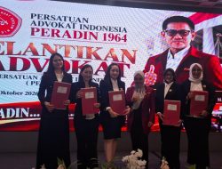20 Advokat PERADIN Ikuti Sumpah di PT Banten, Sekjen Hendrik Apresiasi Pengadilan Tinggi