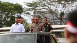 Perkuat Sinergitas, Dansat Brimob Polda Lampung Hadiri Apel Kebangsaan di Lapangan Saburai