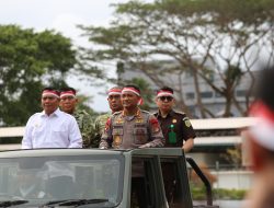 Perkuat Sinergitas, Dansat Brimob Polda Lampung Hadiri Apel Kebangsaan di Lapangan Saburai